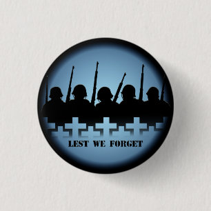 Soldaat Tributeer Buttonnen Lest We vergeten oorlo Ronde Button 3,2 Cm
