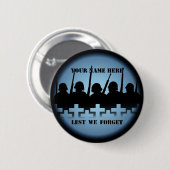 Soldaat Tributeer Buttonnen Lest We vergeten oorlo Ronde Button 5,7 Cm (Voorkant /achterkant)
