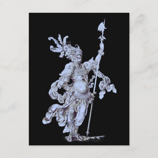 soldaat uit de 17e eeuw briefkaart (Voorkant)