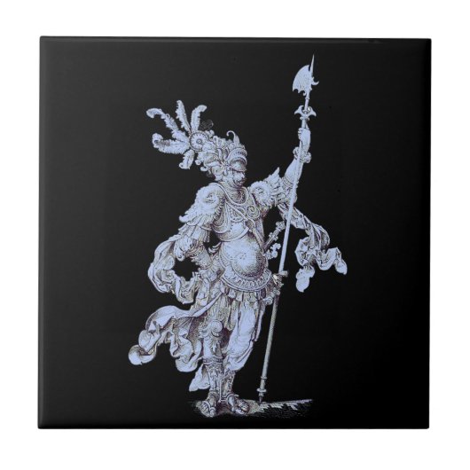 soldaat uit de 17e eeuw tegeltje (Voorkant)