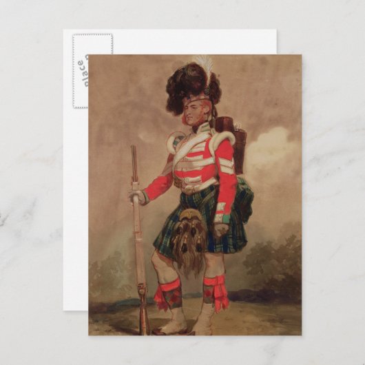 Soldaat van de 79e hooglanders in Chobham Briefkaart (Voorkant / Achterkant)