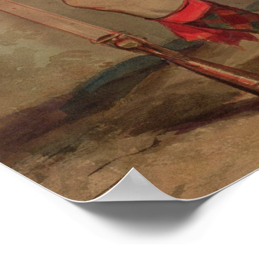 Soldaat van de 79e hooglanders in Chobham Poster (Hoek)