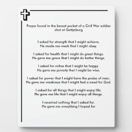 Soldaat van de burgeroorlog Prayer Fotoplaat