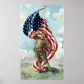 Soldaat van de Eerste Wereldoorlog — Grens Poster (Voorkant)