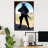 soldaat van de geit | AI Art Poster (Thuiskantoor)