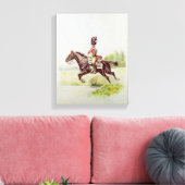 Soldaat van de Imperial Guard op Horseback, 1898 Canvas Afdruk (Insitu (Woonkamer))