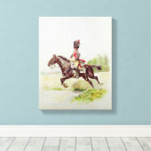 Soldaat van de Imperial Guard op Horseback, 1898 Canvas Afdruk (Insitu (Houten vloer))