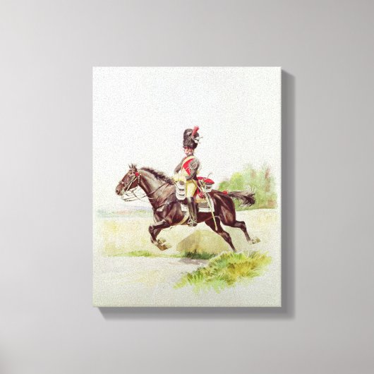 Soldaat van de Imperial Guard op Horseback, 1898 Canvas Afdruk (Voorkant)
