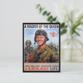 Soldaat van de Queen Army Recruitment Briefkaart (Staand voorkant)