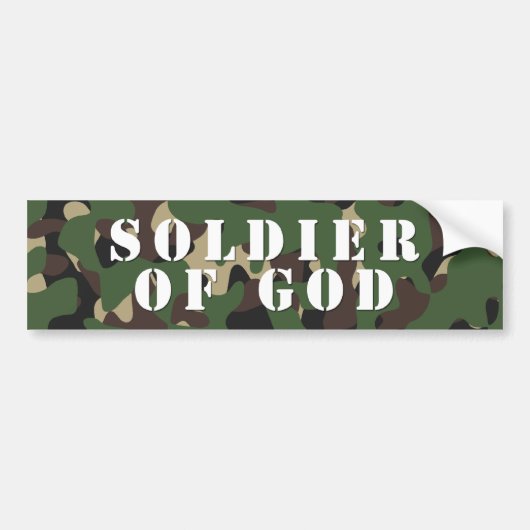 soldaat van God Bumpersticker (Voorkant)