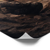 Soldaat van God met een houten kruis Poster (Hoek)