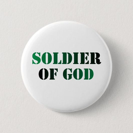 Soldaat van God vert & noir Ronde Button 5,7 Cm (Voorkant)