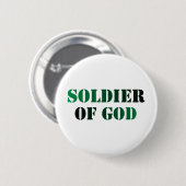 Soldaat van God vert & noir Ronde Button 5,7 Cm (Voorkant /achterkant)
