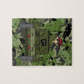 Soldaat van het Britse leger in Tank Jigzaag Puzzl Legpuzzel (Horizontaal)