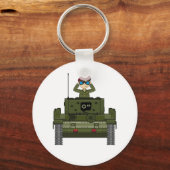Soldaat van het Britse leger in Tank Sleutelhanger (Voorkant)