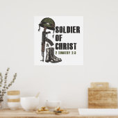 Soldaat van Jezus Christus Christelijk Legergeloof Poster (Keuken)