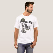 Soldaat van Jezus Christus Christelijk Legergeloof T-shirt (Voorkant volledig)