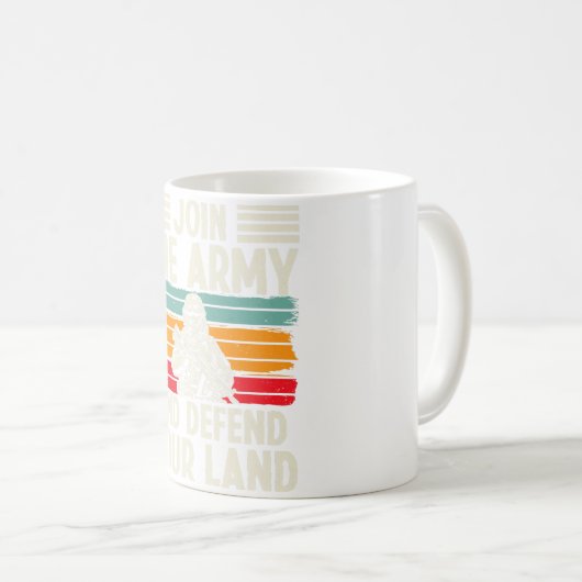 Soldaat verdedigt land militaire full us soldier g koffiemok (Voorkant rechts)