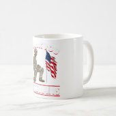Soldaat Veteraan Patriottische Amerikaanse vlag Me Koffiemok (Voorkant rechts)