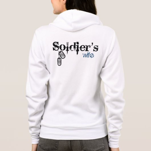 Soldaat vrouw hoodie (Achterkant)