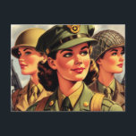 soldaat vrouw illustratie briefkaart<br><div class="desc">soldaat vrouw illustratie</div>