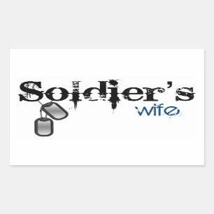 Soldaat vrouw rechthoekige sticker