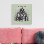 Soldaat Warrior - Eath past achtergrondkleur aan Canvas Afdruk (Insitu (Woonkamer))