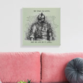 Soldaat Warrior - Eath past achtergrondkleur aan Canvas Afdruk (Insitu (Woonkamer))