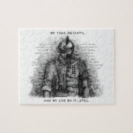 Soldaat Warrior - Eath past achtergrondkleur aan Legpuzzel