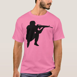 Soldaat. Zwart. RECHTS. T-shirt