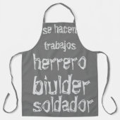 soldador apron, herrero schort (Voorkant)