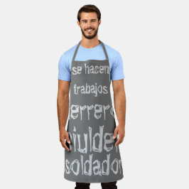 soldador apron, herrero schort