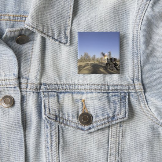 soldaten 2 vierkante button 5,1 cm (In situ)