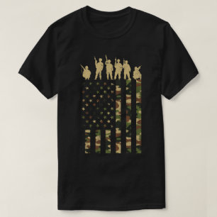 Soldaten Amerikaanse Militaire Vlag T-shirt
