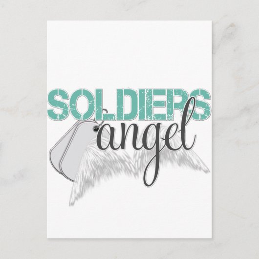 Soldaten Angel Green Briefkaart (Voorkant)