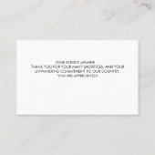 Soldaten bidden Amerikaanse vlaglegermilitairen Visitekaartje (Achterkant)