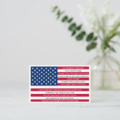 Soldaten bidden Amerikaanse vlaglegermilitairen Visitekaartje (Staand voorkant)