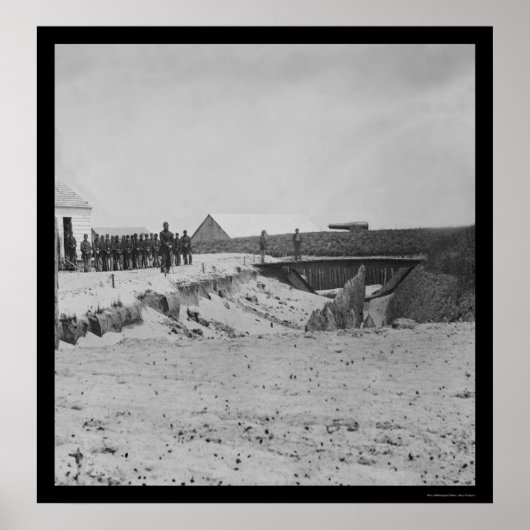 Soldaten bij Fort Walker in Hilton Head, SC 1861 Poster (Voorkant)
