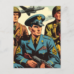 soldaten Comics Briefkaart