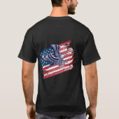 Soldaten die de vlag van de VS voeren T-shirt (Achterkant)