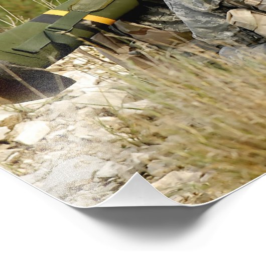 soldaten die een FGM-148 Javelin ontslaan Foto Afdruk (Hoek)