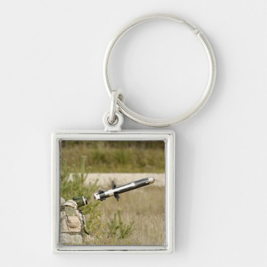 soldaten die een FGM-148 Javelin ontslaan Sleutelhanger (Voorkant)