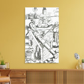 Soldaten die een kanon afvuren canvas afdruk (Insitu (Woonkamer))