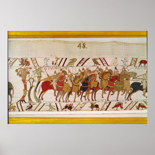 Soldaten die Hastings verlaten om de strijd aan te Poster (Voorkant)