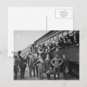 Soldaten die tijdens de Eerste Wereldoorlog naar C Briefkaart (Voorkant / Achterkant)