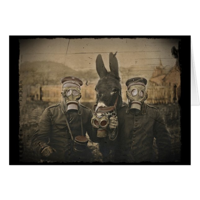 Soldaten Donkey en gasmaskers (Voorkant Horizontaal)