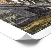 Soldaten en artillerie van de 15e eeuw, bord poster (Hoek)