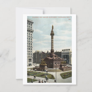 Soldaten en zeelieden Monument Cleveland 1910 Vint Briefkaart