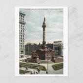 Soldaten en zeelieden Monument Cleveland 1910 Vint Briefkaart (Voorkant)