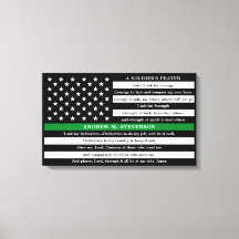 Soldaten Gebed Gepersonaliseerde dunne groene lijn